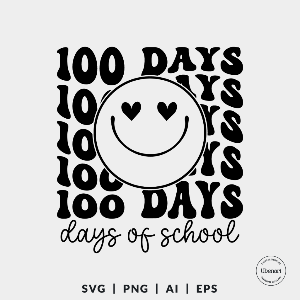 100 Days of School Svg, Girl 100 Days Svg Png | Ubenart