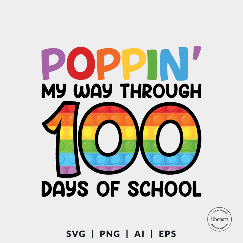 poppin my way through 100 days of school