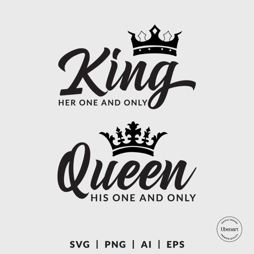 King And Queen Crown Svg, King Crown Svg, Queen Crown Svg | Ubenart
