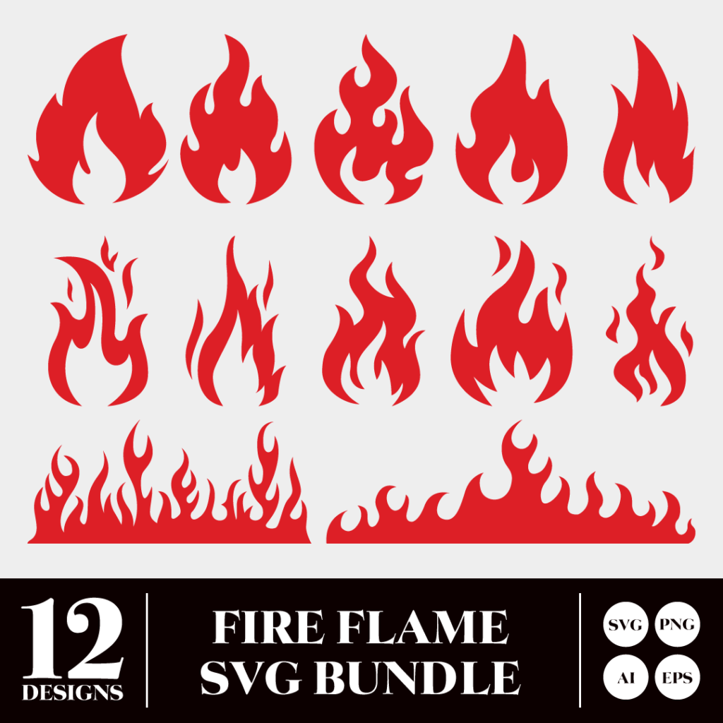 Fire Flame Svg Bundle Fire Svg Fireball Svg Ubenart