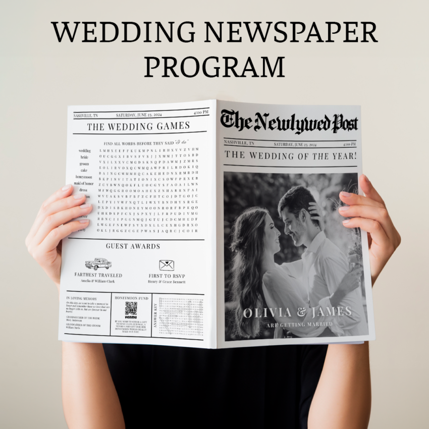 Wedding Newspaper Program